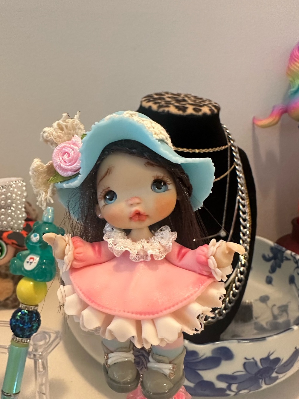 Handcrafted Clay Pastel Doll Pen